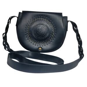 Kiss Me Couture Black Crossbody Purse Handbag Braided Strap VGC - 8"x8"x3.5" M7